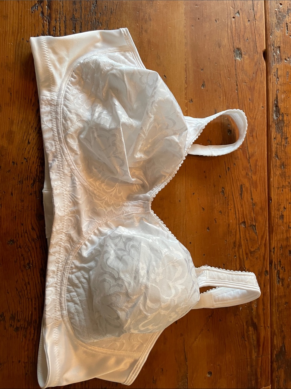 Playtex White Full Coverage Lace-Effect Bra 44D Style 4745